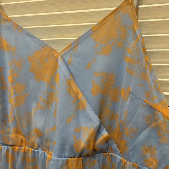 3.  Vero Moda Curve Kaya Sleeveless Ruffle Trim Dress in Blue Bella, Size 18W - Picture 6 of 12